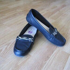 Calvin Klein Black Flat Buckle Women’s Comfort Loafer Slip On Shoes 5.5 M